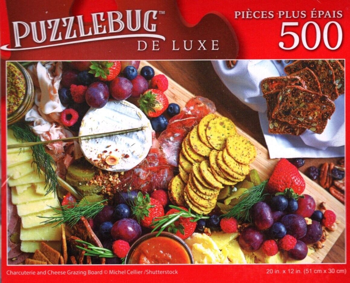 Charcuterie and Cheese Grazing Board - 500 Pieces Deluxe Jigsaw Puzzle