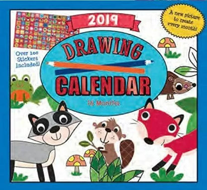 2019 Kid's Activity Wall Calendar - 16-Months (Drawing)