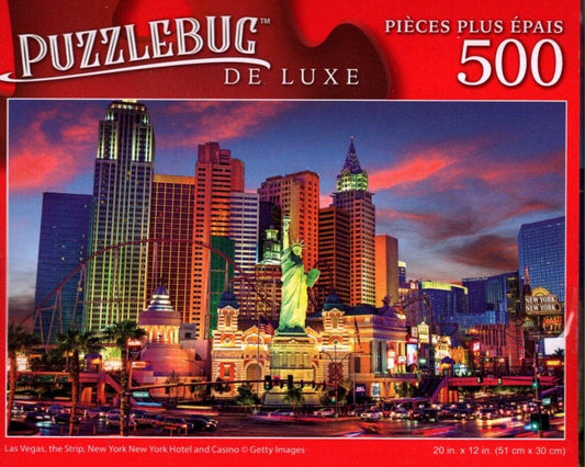 Las Vegas, The Strip, New York Hotel and Casino - 500 Deluxe Jigsaw Puzzle