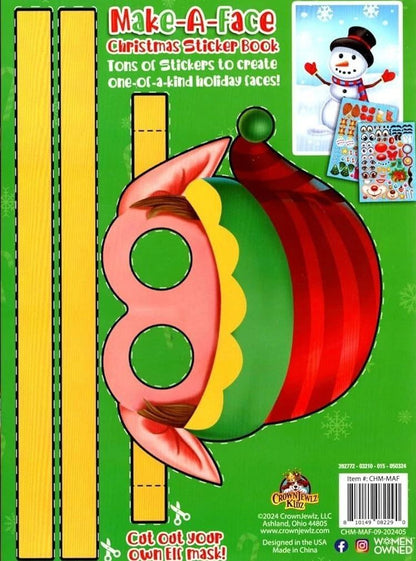 Christmas Sticker Book - Make-A-Face - Over 100 Stickers! (Set of 2 Books)
