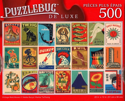 Vintage Matchboxes - 500 Pieces Deluxe Jigsaw Puzzle