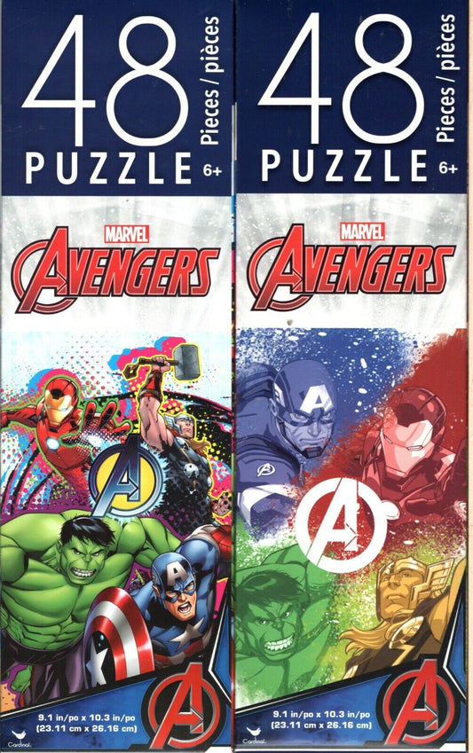 Marvel Avengers - 48 Pieces Jigsaw Puzzle - (Set of 2)