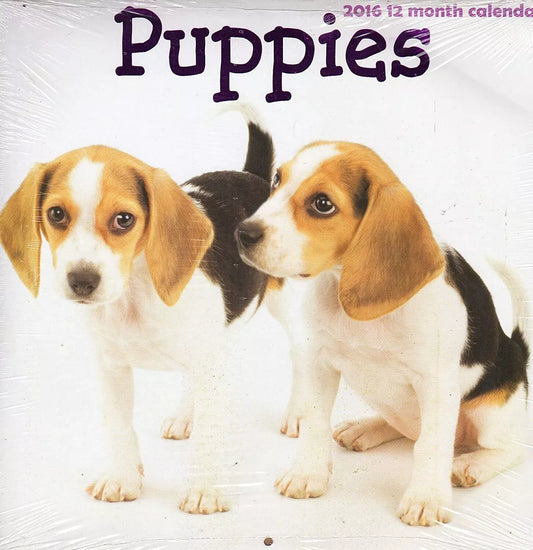 Puppies - 2016-12 Month Wall Calendar