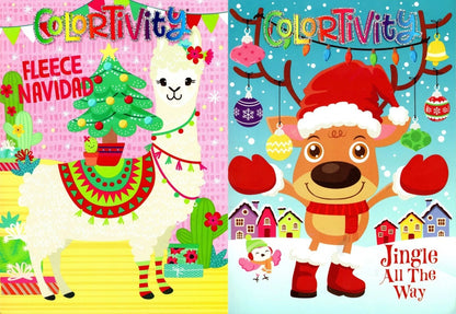 Christmas Holiday - Coloring Book ~ Fleece Navidad & Jingle All The Way
