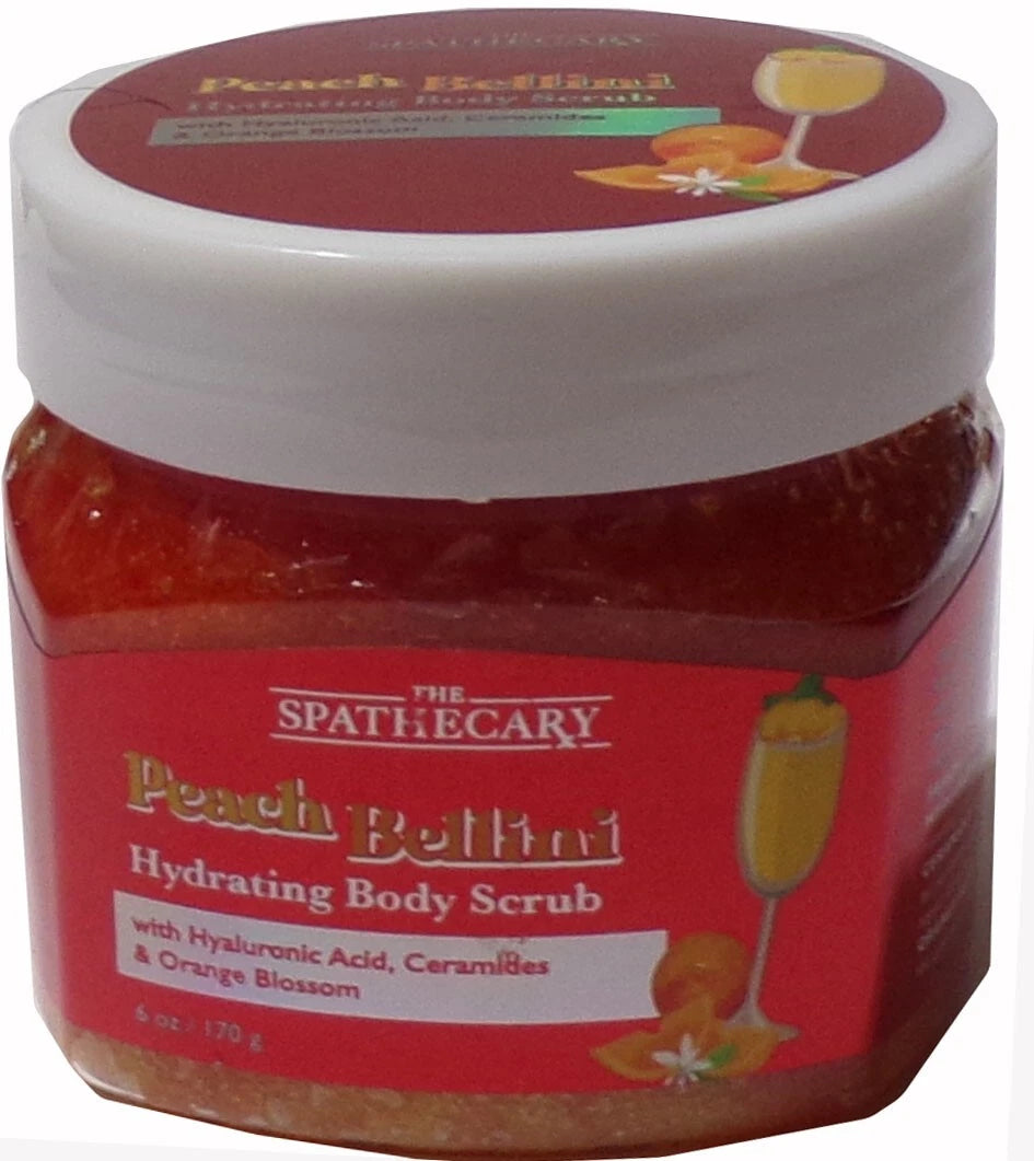 The Spathecary Peach Bellini Hydrating Body Scrub 6oz/170g (Set of 3)