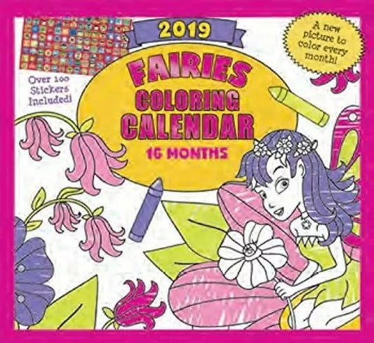 2019 Kid's Activity Wall Calendar - 16-Months (Fairies)