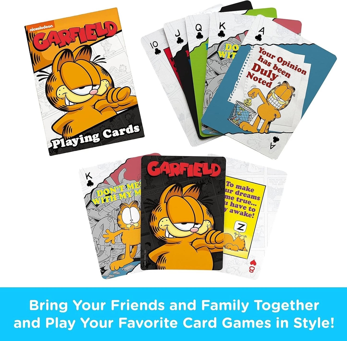 AQUARIUS Peanuts & Garfield - Playing Cards (Set of 2)