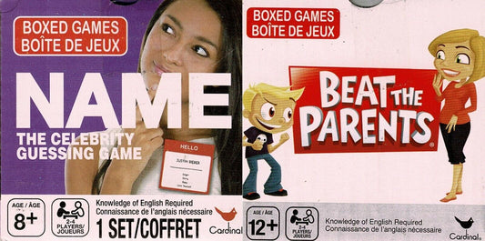 Name & Beat The Parents - The Celebrity Guessing Boxed Cards Game (Set of 2)