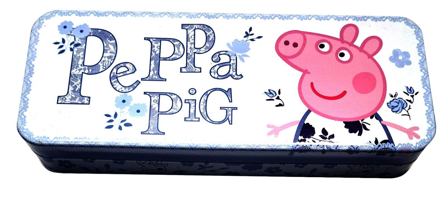 Peppa Pig - Metal Tin Case Pencil Box Storage