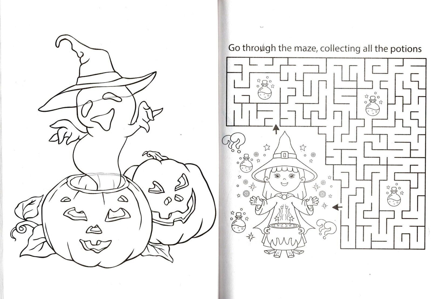 Happy Halloween - Halloween Coloring & Activity Book (Set of 2 Books)