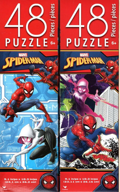 Marvel Spider-Man - 48 Pieces Jigsaw Puzzle - (Set of 2)