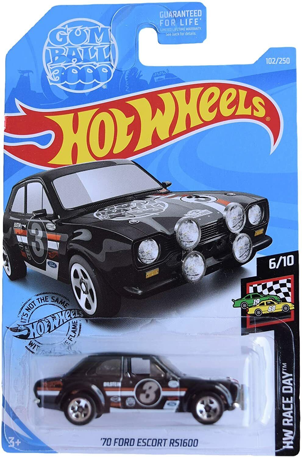 Hot Wheels Race Day Series 6/10 '70 Ford Escort RS1600 102/250, Black