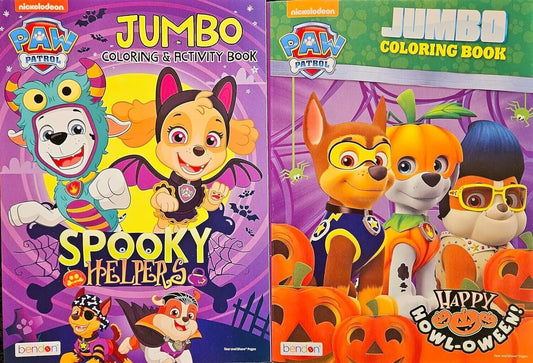 Halloween Coloring & Activity Book Set of 2 - Chase, Rubble, Skye Patrol