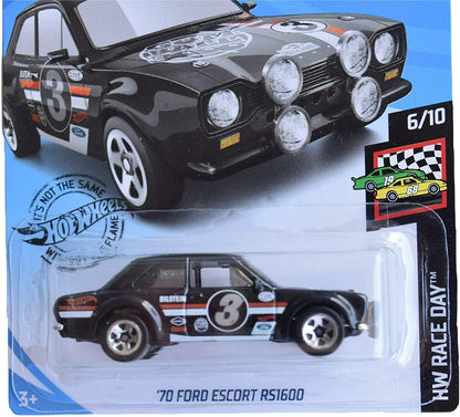 Hot Wheels Race Day Series 6/10 '70 Ford Escort RS1600 102/250, Black