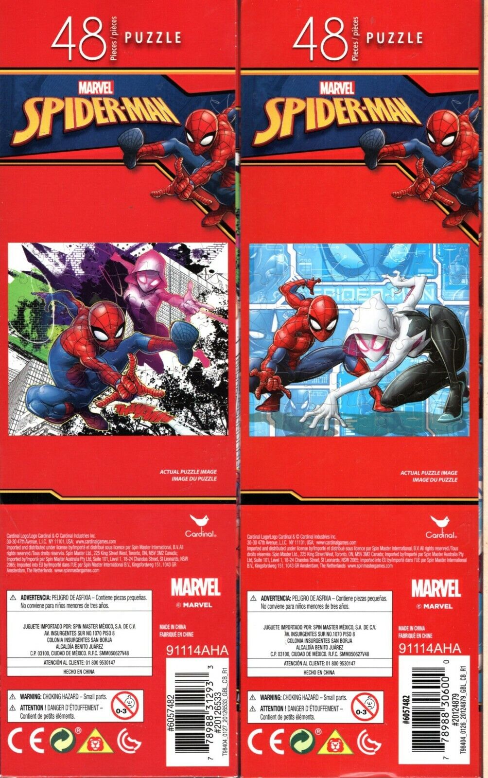 Marvel Spider-Man - 48 Pieces Jigsaw Puzzle - (Set of 2)