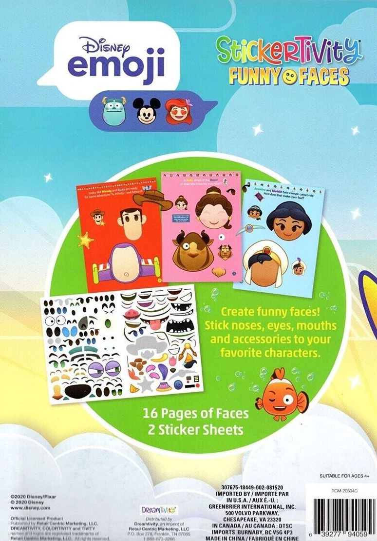 Disney Emoji - StickerTivity - Funny & Faces Sticker Book