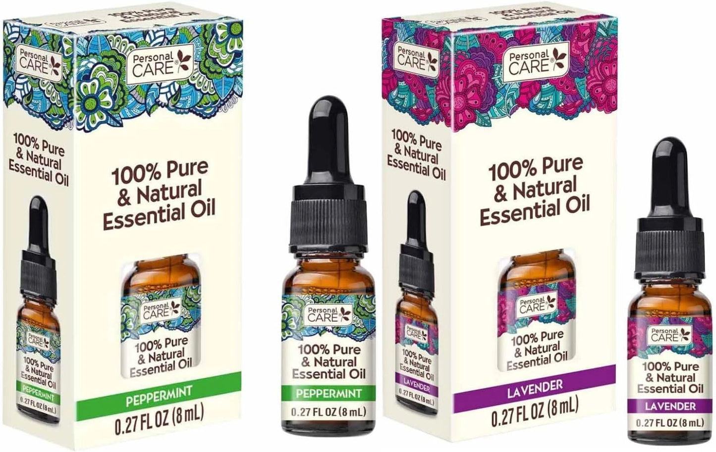 Personal Care Pure Lavender & Peppermint Essential Oil, 0.27 Fl Oz Set