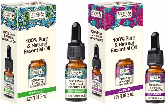 Personal Care Pure Lavender & Peppermint Essential Oil, 0.27 Fl Oz Set