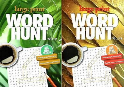 Large Print Word Hunt - All New Puzzles - Vol.147-148 (Set of 2)