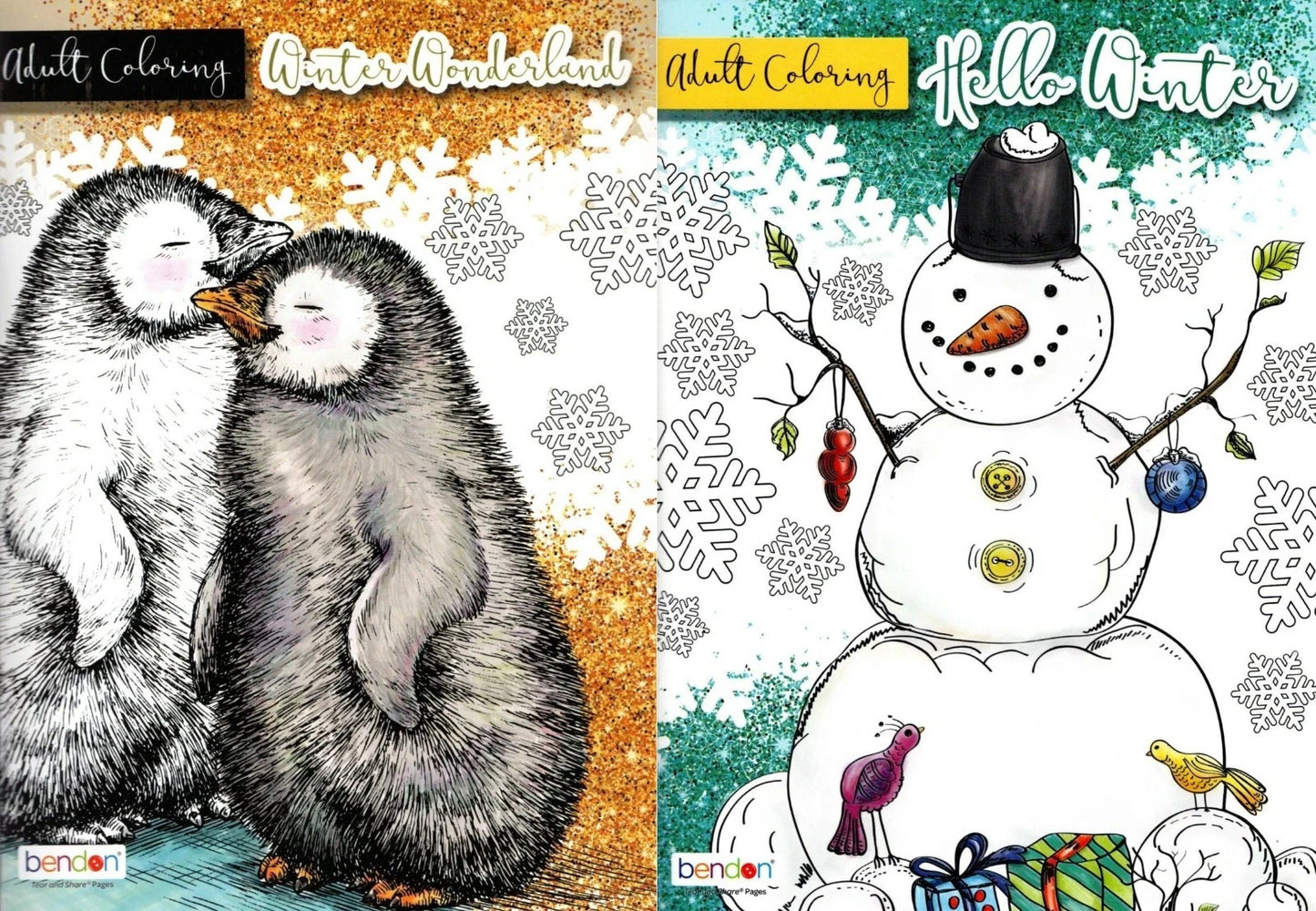 Christmas Holiday - Winter Wonderland & Hello Winter - Coloring Books for Adults