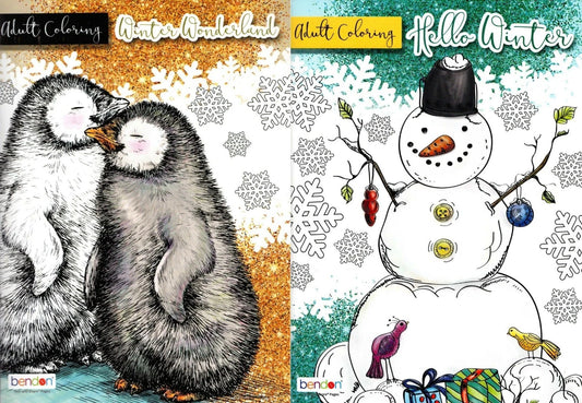 Christmas Holiday - Winter Wonderland & Hello Winter - Coloring Books for Adults