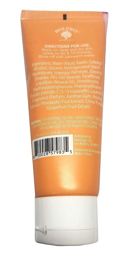 Bolero Soothing Clay Face Mask & Night Cream Pink Pineapple & Grapefruit