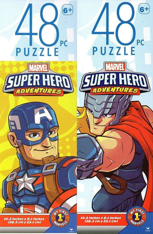 Marvel Super Hero Adventures - 48 Pieces Jigsaw Puzzle (Set of 2)