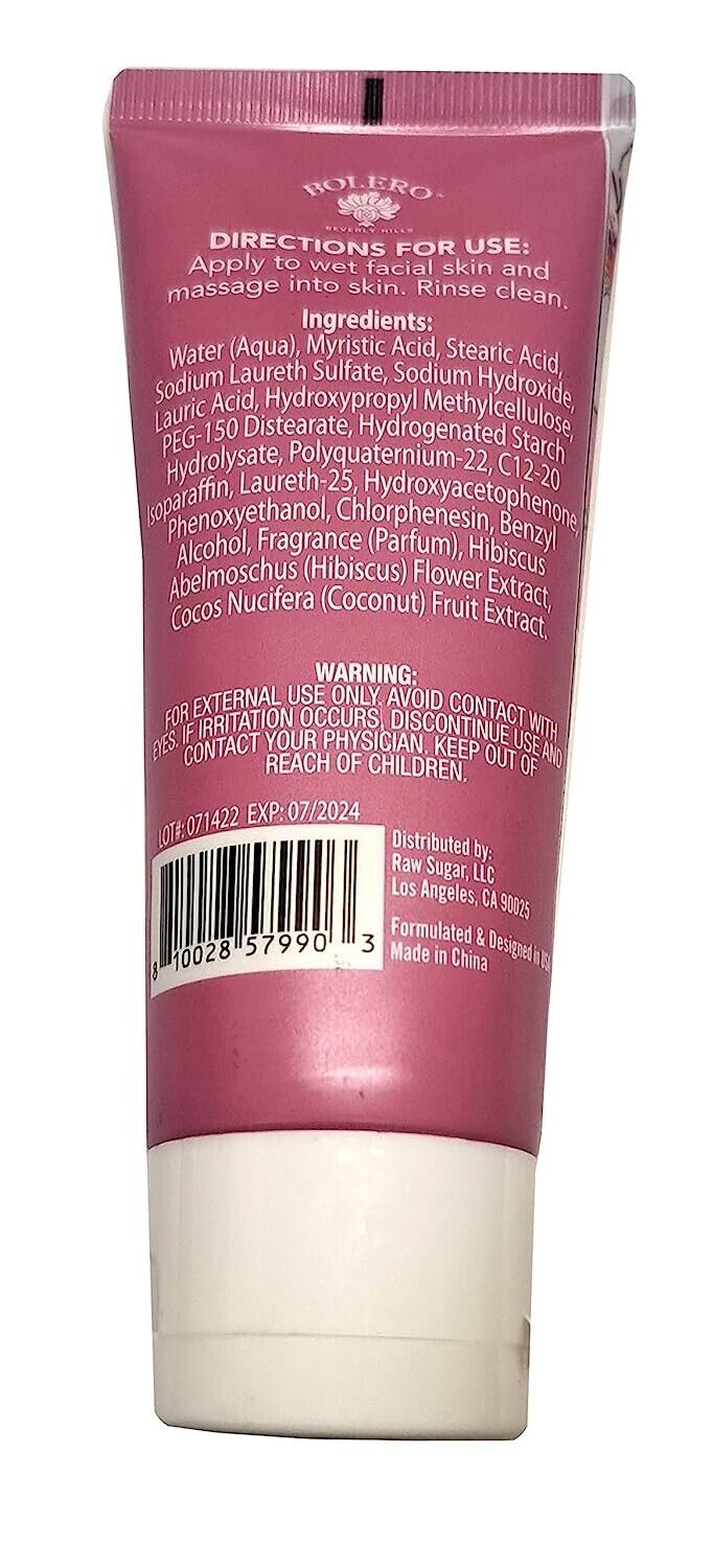 Hydrating Face Mask, Foaming Cleanser & Night Cream Hibiscus Flower & Coconut