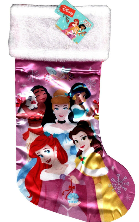 Princess - 18" Full Printed Satin Christmas Stocking with Plush Cuff