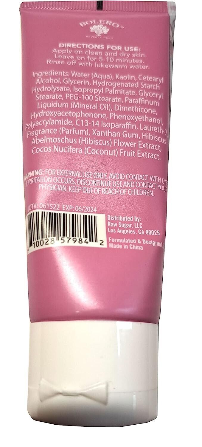 Hydrating Face Mask, Foaming Cleanser & Night Cream Hibiscus Flower & Coconut