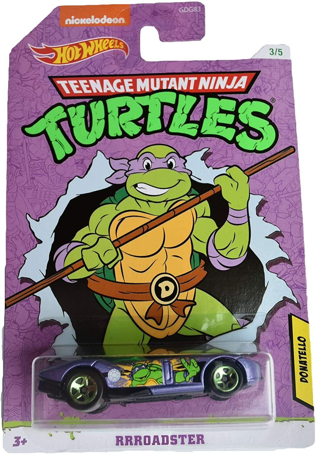 Hot Wheels TMNT Donatello RRRoadster 3/5, Purple