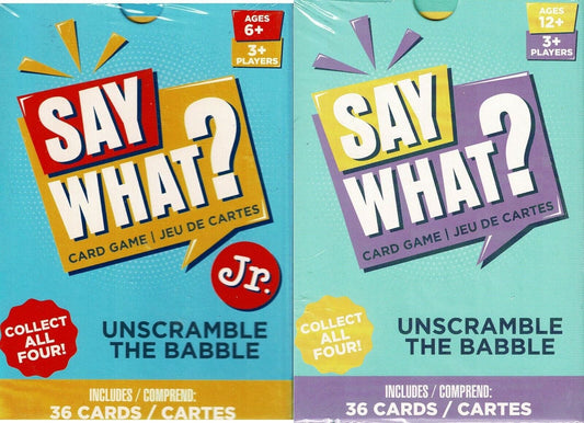 Say What? Unscramble The Babble - Playing Cards Game (Set of 2 Pack)