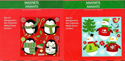 Christmas Holiday Decorative Fridge Magnet Set for Refrigerator, Locker v7-v9