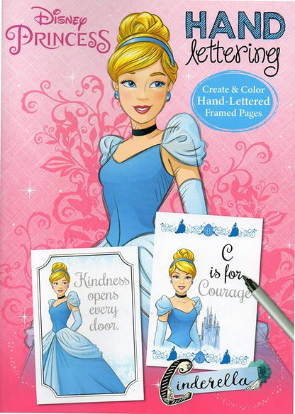 Disney Princess - Hand Lettering & Doodles Activity & Coloring Book (Set of 2)