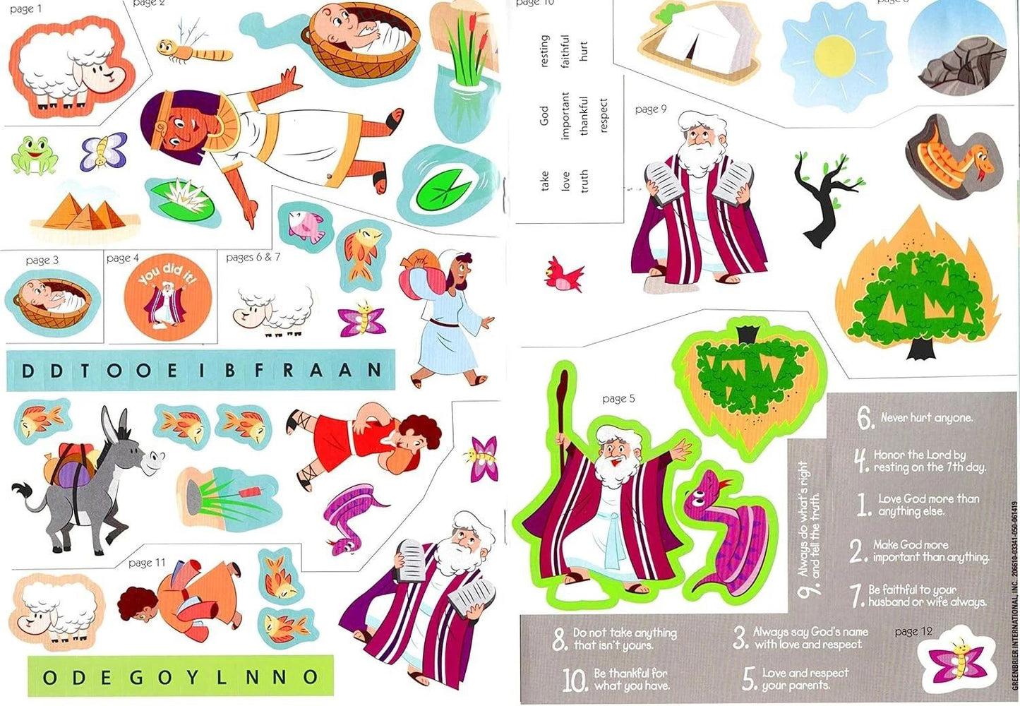 Bible Activity David, Moses, Jonah. Jesus - Sticker Book Over 80 Stickers (Set)