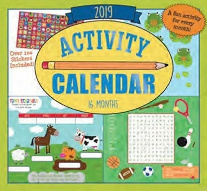 2019 Kid's Activity Wall Calendar - 16-Months (Activities)