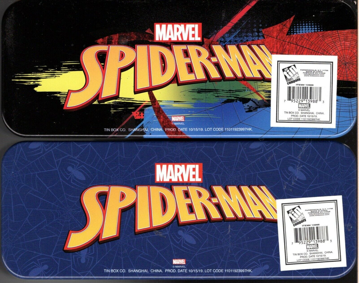 Marvel Spider-Man - Metal Tin Case Pencil Box Storage (Set of 2)