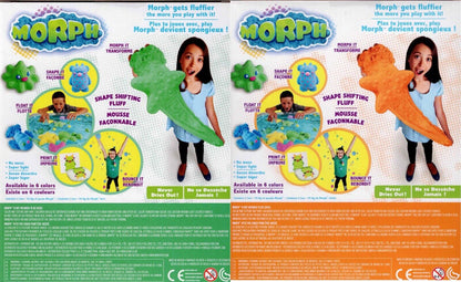 Morph Molding Dough Sonic Green and Atomic Tangerine THE ORB foam light clay