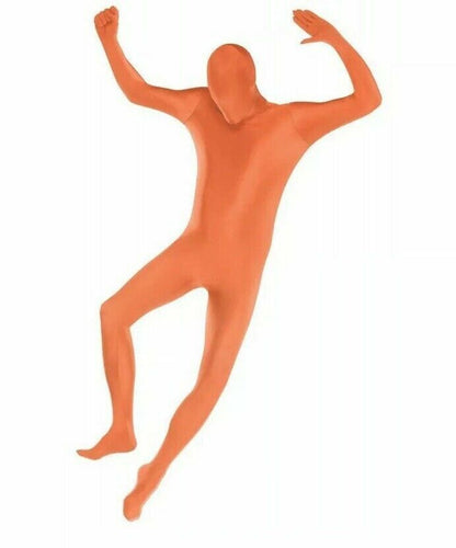 Adult Full Body Party Skin Suit Halloween Costume Orange Medium Up To 5'4" Party