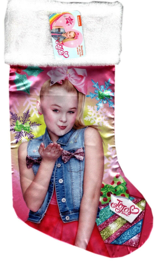 Jo Jo Silwa- 18" Full Printed Satin Christmas Stocking with Plush Cuff