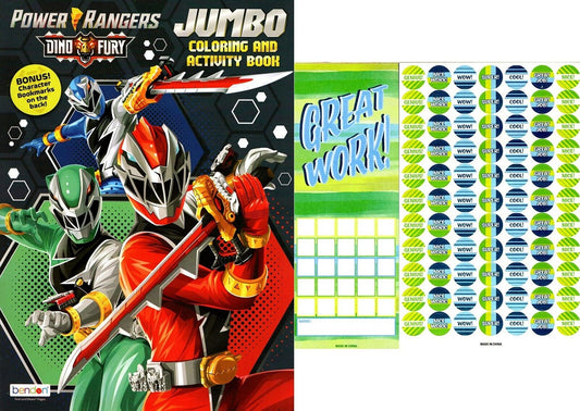 Power Rangers - Dino Fury - Jumbo Coloring & Activity Book Book 80 pages + Stickers