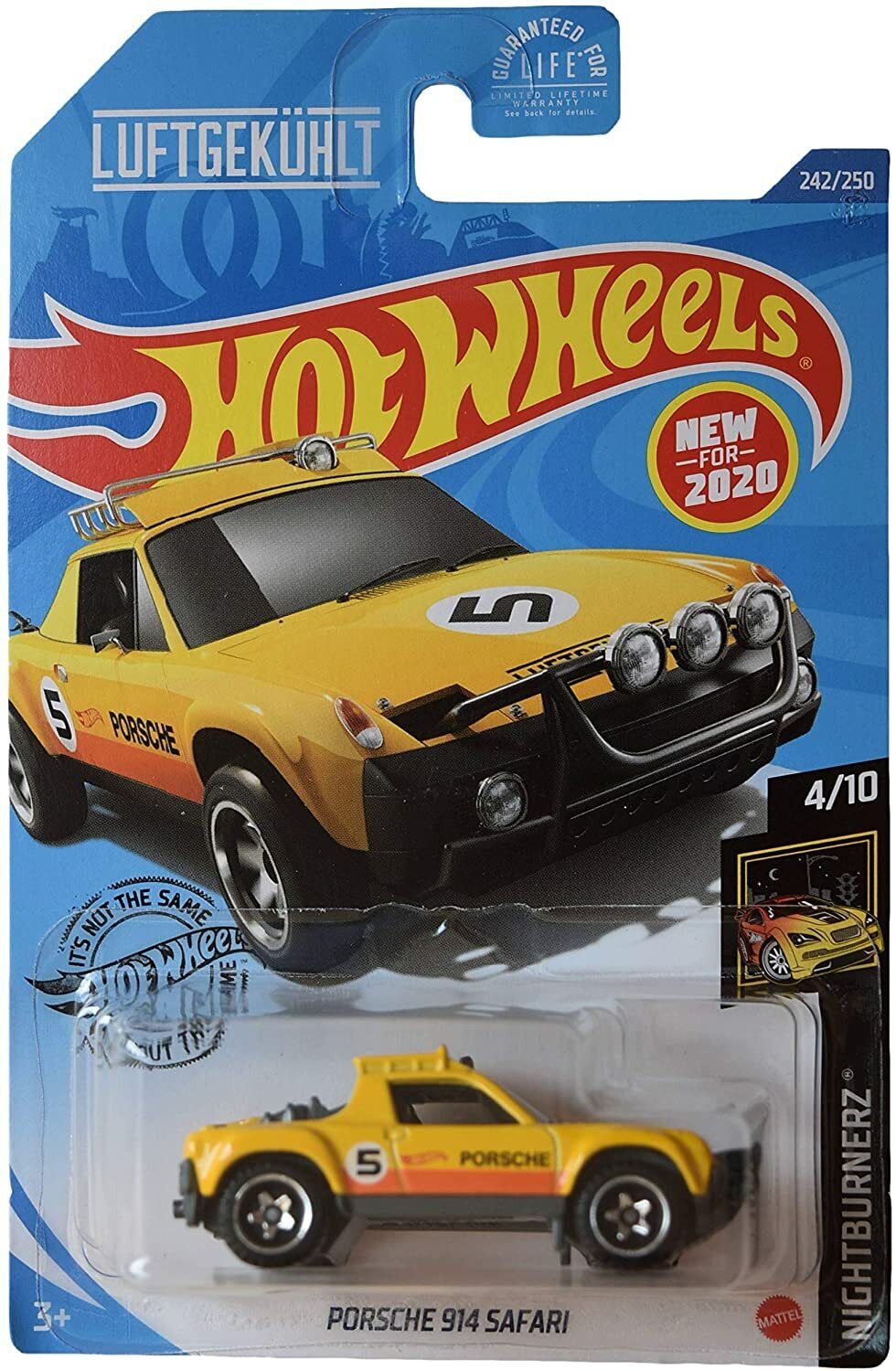 DieCast Hotwheels Porsche 914 Safari 242/250 [Yellow], Nightburnerz 4/10