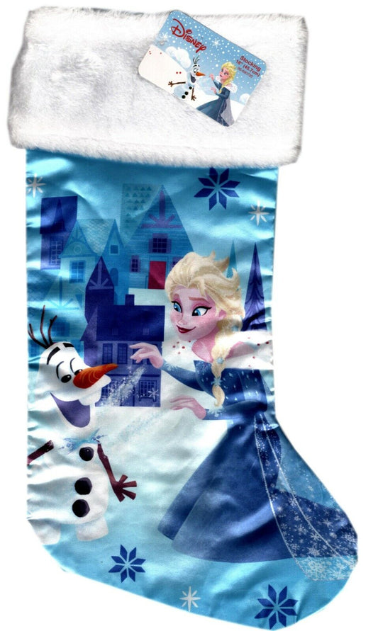 Frozen - 18" Full Printed Satin Christmas Stocking with Plush Cuff - v7