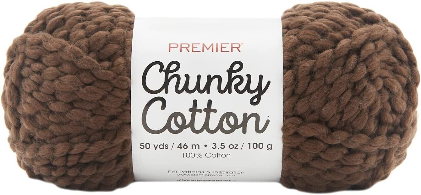 Premier Yarns Chocolate Yarn Chunky Cotton (Set of 3 Pack)