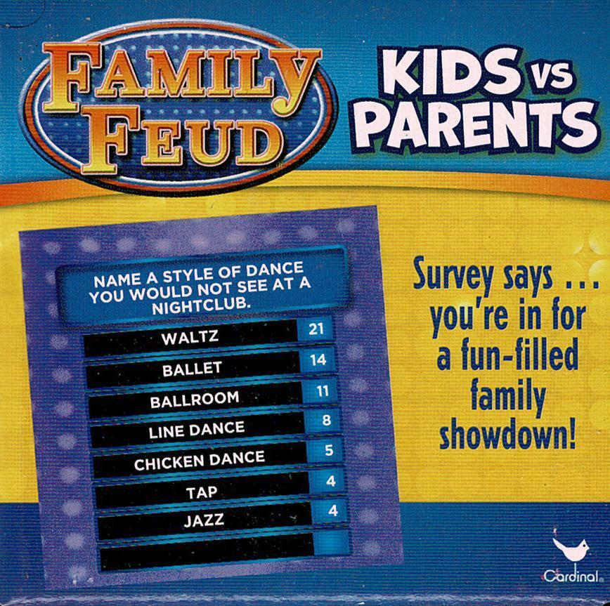 Family Feud KIDS VS PARENTS Trivia Box Card Game. BRAND NEW! 54 CARDS