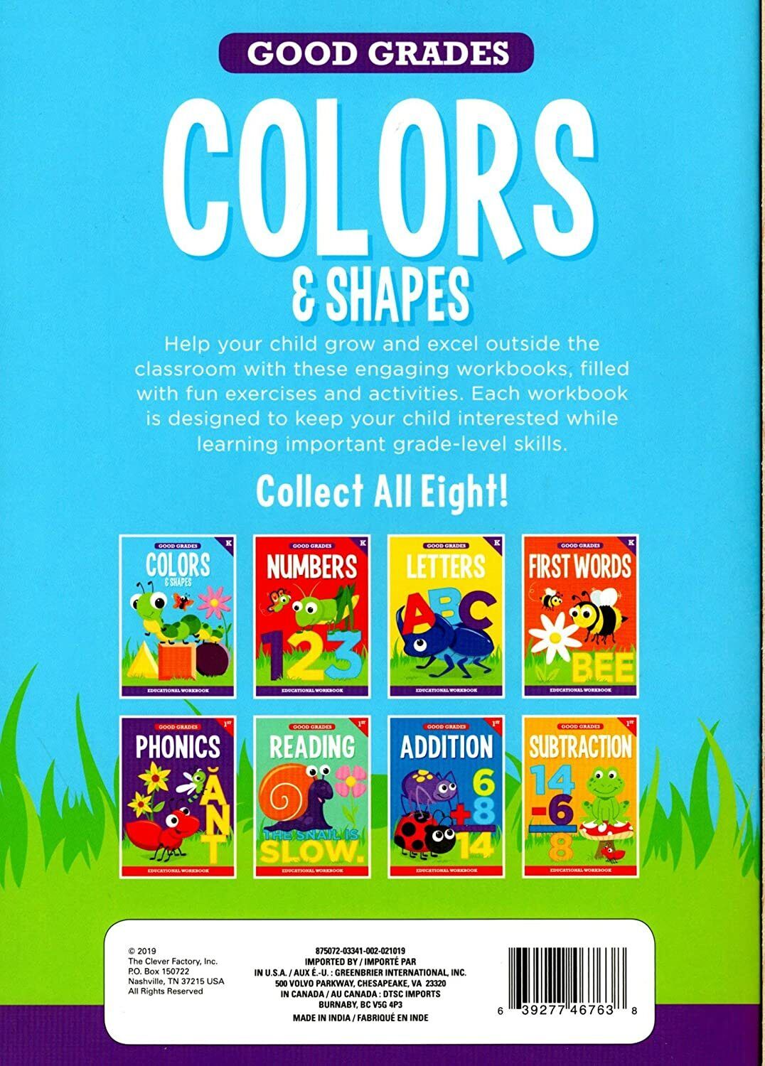 Good Grades Kindergarten Educational Workbooks Colors - v2