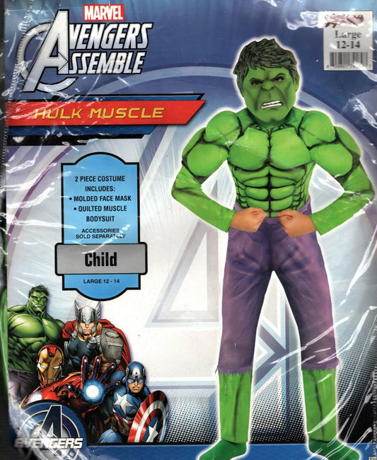 Authentic Marvel Avengers Hulk Child Muscle Chest Costume/Toy Size L 12-14