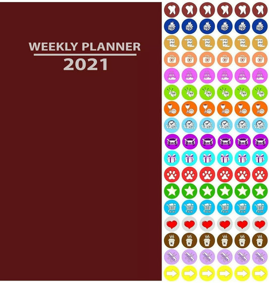 2021 Weekly Pocket Appointment Planner/Calendar/Organizer (Red) - with 100 Stick