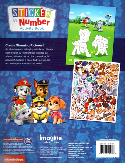 Nickelodeon Paw Patrol - Sticker by Number Activity Book Over 100 + 140 Set of 2