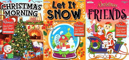 Christmas Jumbo Coloring Book Let it Snow, Christmas Friends & Christmas Morning